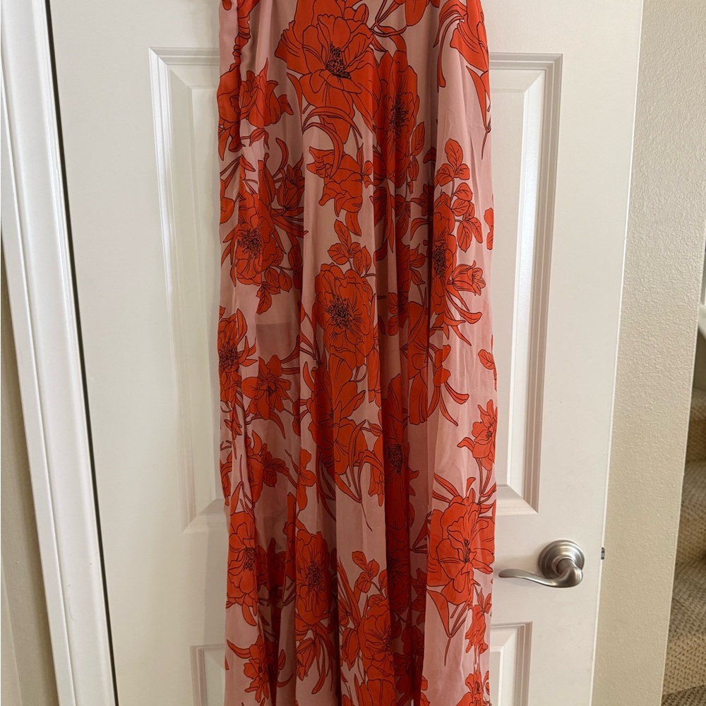 Topshop Peach and Orange Dress